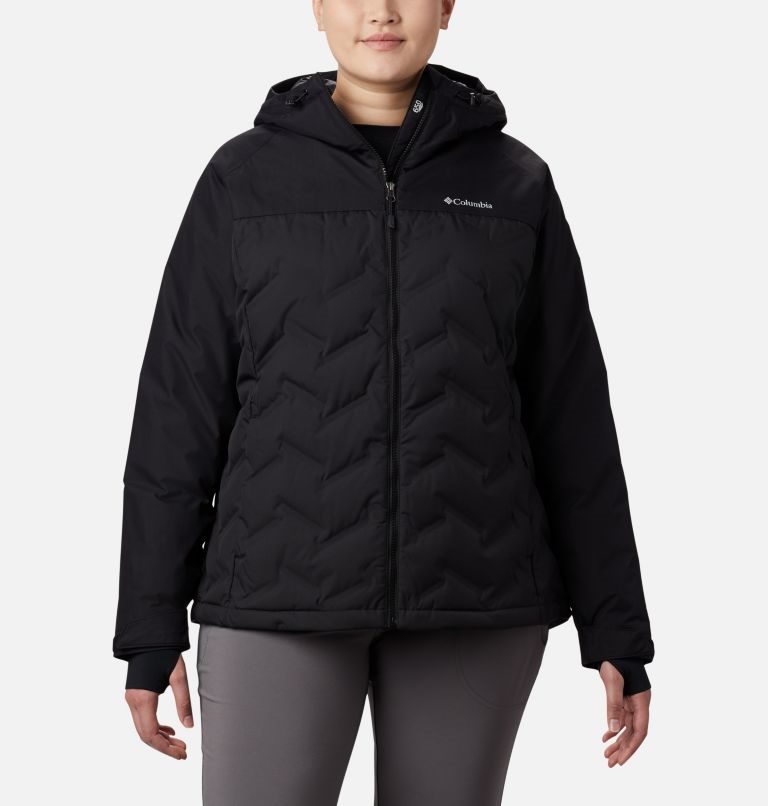 Women\'s Columbia Grand Trek Hooded Down Jackets Black | Plus Size CA-S8A35